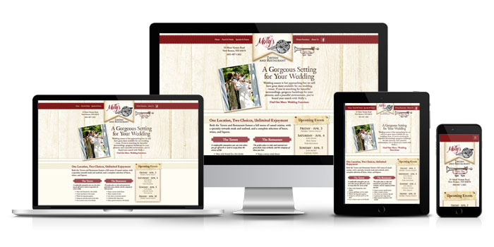 Responsive website for Molly's Tavern and Restaurany